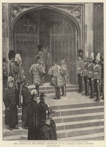 A chegada da procissão fúnebre na capela de São Jorge, Windsor